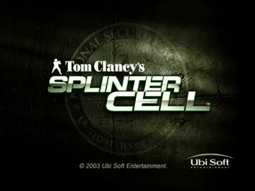 Tom Clancy's Splinter Cell (Japan) screen shot title